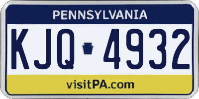 PA license plate KJQ4932