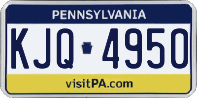 PA license plate KJQ4950