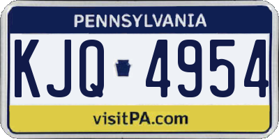 PA license plate KJQ4954