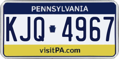 PA license plate KJQ4967