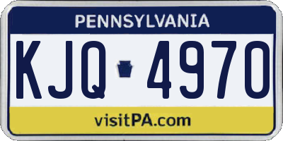 PA license plate KJQ4970