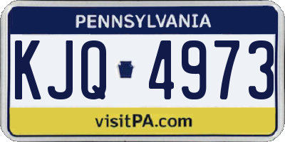 PA license plate KJQ4973