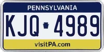 PA license plate KJQ4989