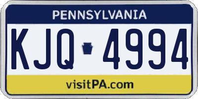PA license plate KJQ4994