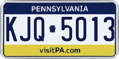 PA license plate KJQ5013