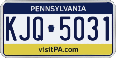 PA license plate KJQ5031
