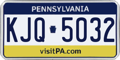 PA license plate KJQ5032