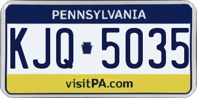 PA license plate KJQ5035