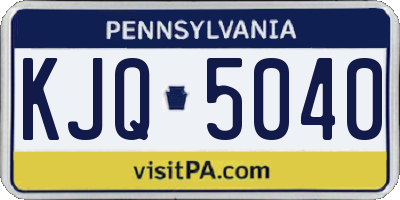 PA license plate KJQ5040