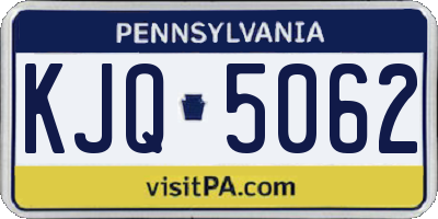 PA license plate KJQ5062