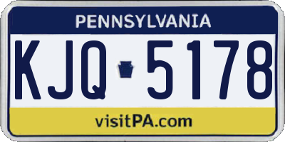 PA license plate KJQ5178