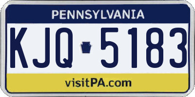 PA license plate KJQ5183