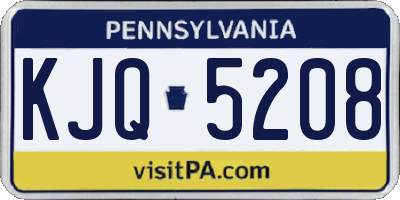 PA license plate KJQ5208