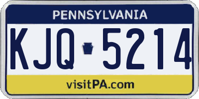 PA license plate KJQ5214