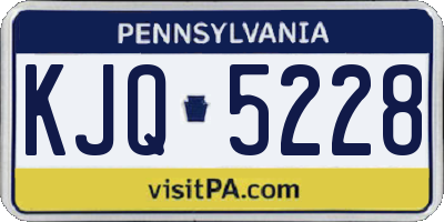 PA license plate KJQ5228