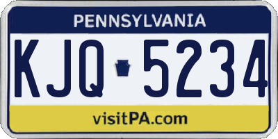 PA license plate KJQ5234