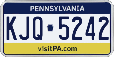 PA license plate KJQ5242