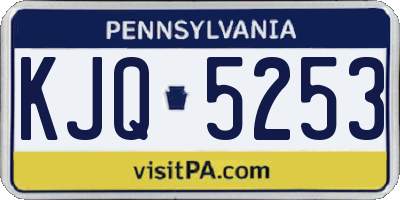 PA license plate KJQ5253