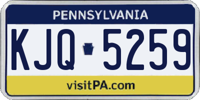 PA license plate KJQ5259