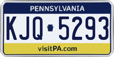 PA license plate KJQ5293