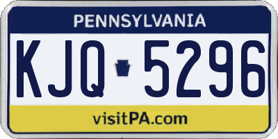 PA license plate KJQ5296