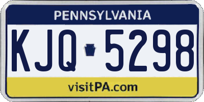 PA license plate KJQ5298