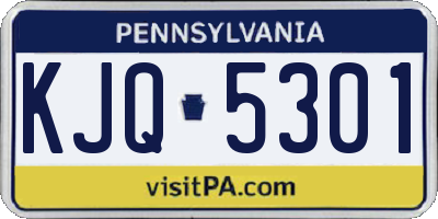 PA license plate KJQ5301