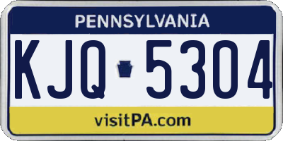PA license plate KJQ5304