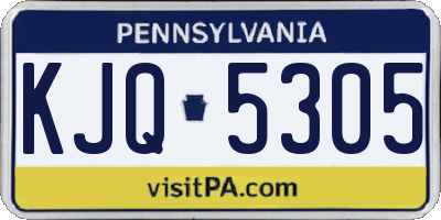 PA license plate KJQ5305