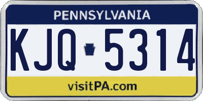 PA license plate KJQ5314