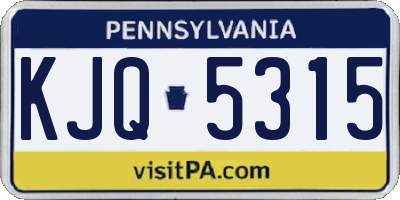 PA license plate KJQ5315