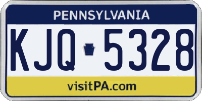 PA license plate KJQ5328