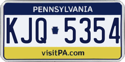 PA license plate KJQ5354