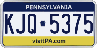 PA license plate KJQ5375