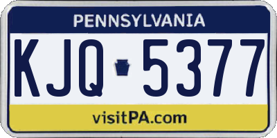 PA license plate KJQ5377