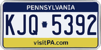 PA license plate KJQ5392