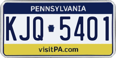 PA license plate KJQ5401