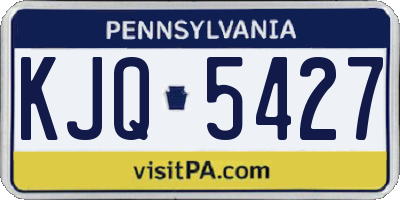 PA license plate KJQ5427