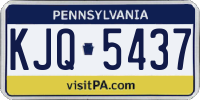 PA license plate KJQ5437