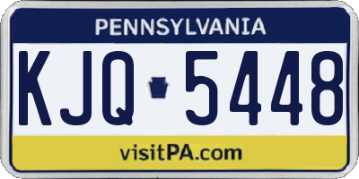 PA license plate KJQ5448