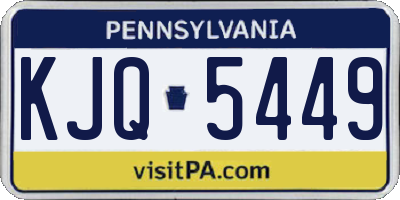 PA license plate KJQ5449