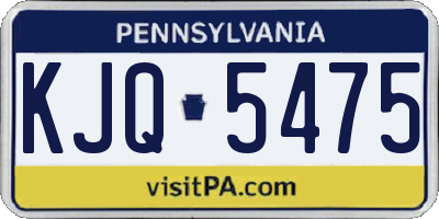 PA license plate KJQ5475