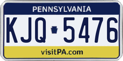 PA license plate KJQ5476