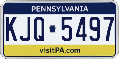 PA license plate KJQ5497