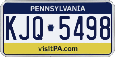PA license plate KJQ5498