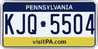 PA license plate KJQ5504