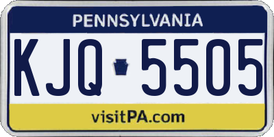 PA license plate KJQ5505
