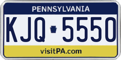 PA license plate KJQ5550