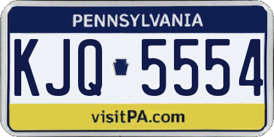 PA license plate KJQ5554