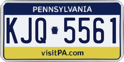 PA license plate KJQ5561